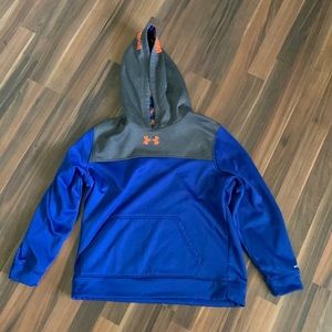 Blue and grey under armor hoodie